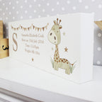 Personalised Hessian Giraffe Wooden Mantel Decoration | Hanging Decorations & Signs | Christmas Gift