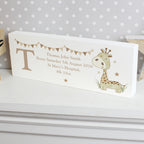 Personalised Hessian Giraffe Wooden Mantel Decoration | Hanging Decorations & Signs | Christmas Gift