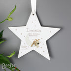 Personalised Boofle Baby Wooden Star Decoration | Christmas Gift