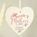 Personalised Floral Bouquet Mother's Day Wooden Heart Decoration | Hanging Decorations & Signs | Mother's Day Gift