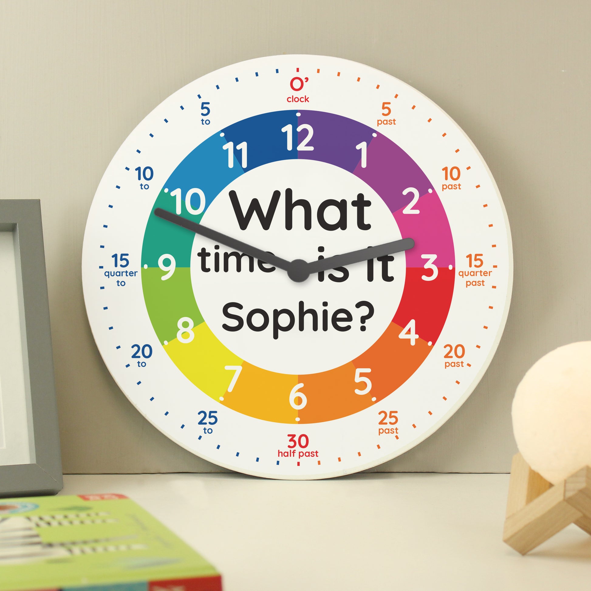 Personalised What Time Is It? Wooden Clock - Wall Clock - Inspired Creative Gifts