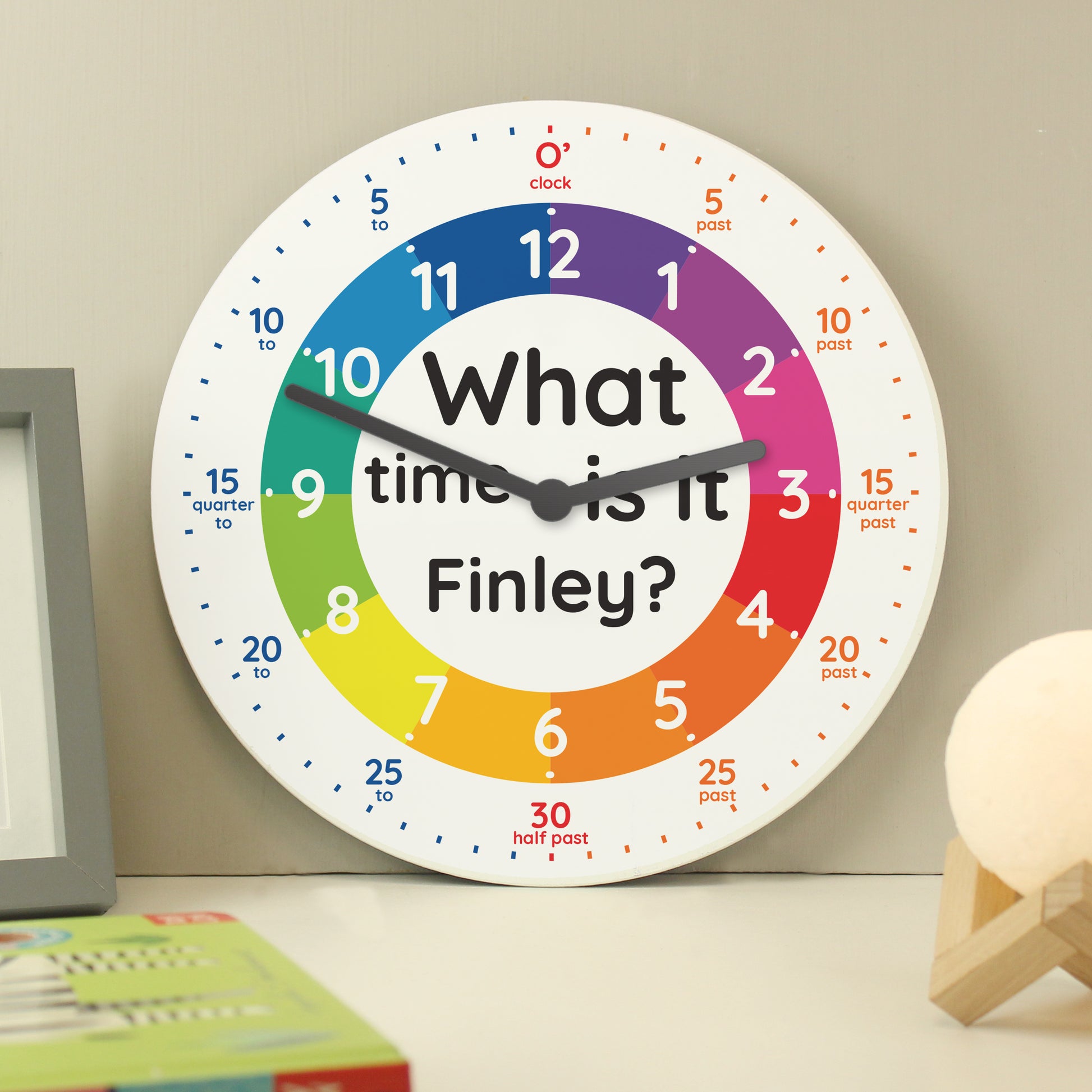 Personalised What Time Is It? Wooden Clock - Wall Clock - Inspired Creative Gifts