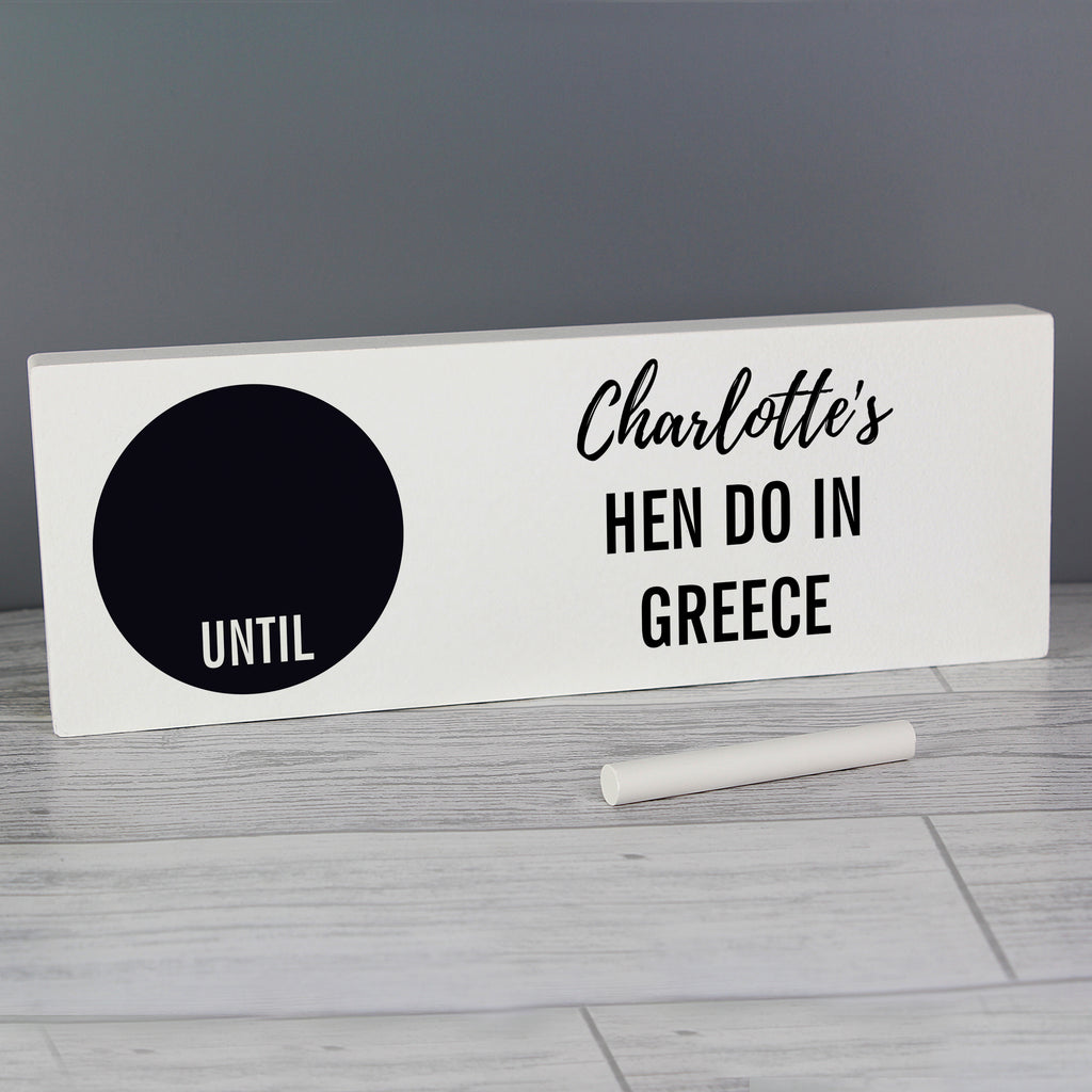 Personalised Classic Chalk Countdown Wooden Mantel Decoration | Hanging Decorations & Signs | Wedding Gift