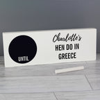 Personalised Classic Chalk Countdown Wooden Mantel Decoration | Hanging Decorations & Signs | Wedding Gift