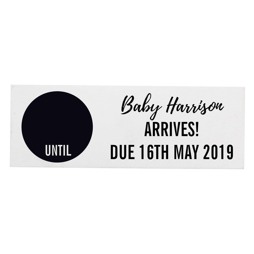 Personalised Classic Chalk Countdown Wooden Mantel Decoration | Hanging Decorations & Signs | Wedding Gift