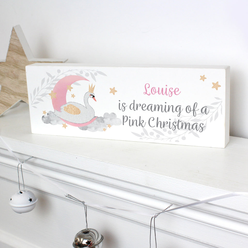 Personalised Swan Lake Wooden Mantel Decoration | Hanging Decorations & Signs | Birthday Gift