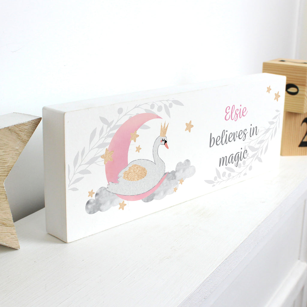 Personalised Swan Lake Wooden Mantel Decoration | Hanging Decorations & Signs | Birthday Gift