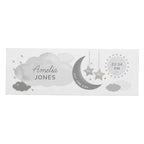 Personalised New Baby Moon & Stars Wooden Mantel Decoration | Hanging Decorations & Signs | New Baby Gift
