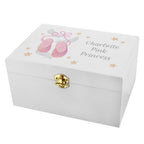 Personalised Swan Lake Ballet White Wooden Keepsake Box for Birthday