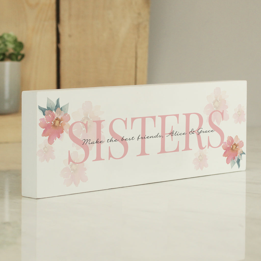 Personalised Floral Sentimental Wooden Mantel Decoration | Hanging Decorations & Signs | Mother's Day Gift