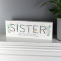 Personalised Floral Sister Wooden Mantel Decoration | Hanging Decorations & Signs | Mother's Day Gift