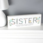 Personalised Floral Sister Wooden Mantel Decoration | Hanging Decorations & Signs | Mother's Day Gift