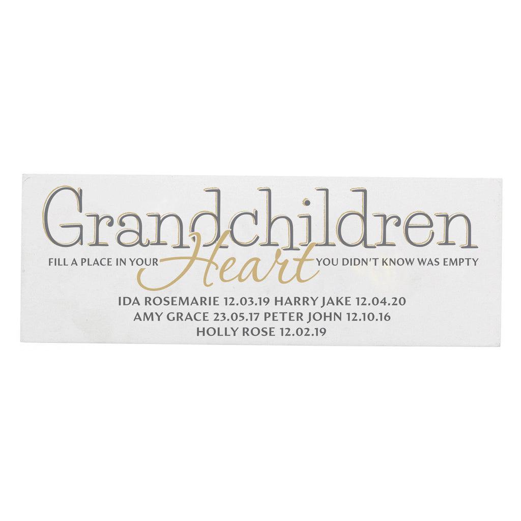 Personalised Grandchildren Wooden Mantel Decoration | Christmas Gift