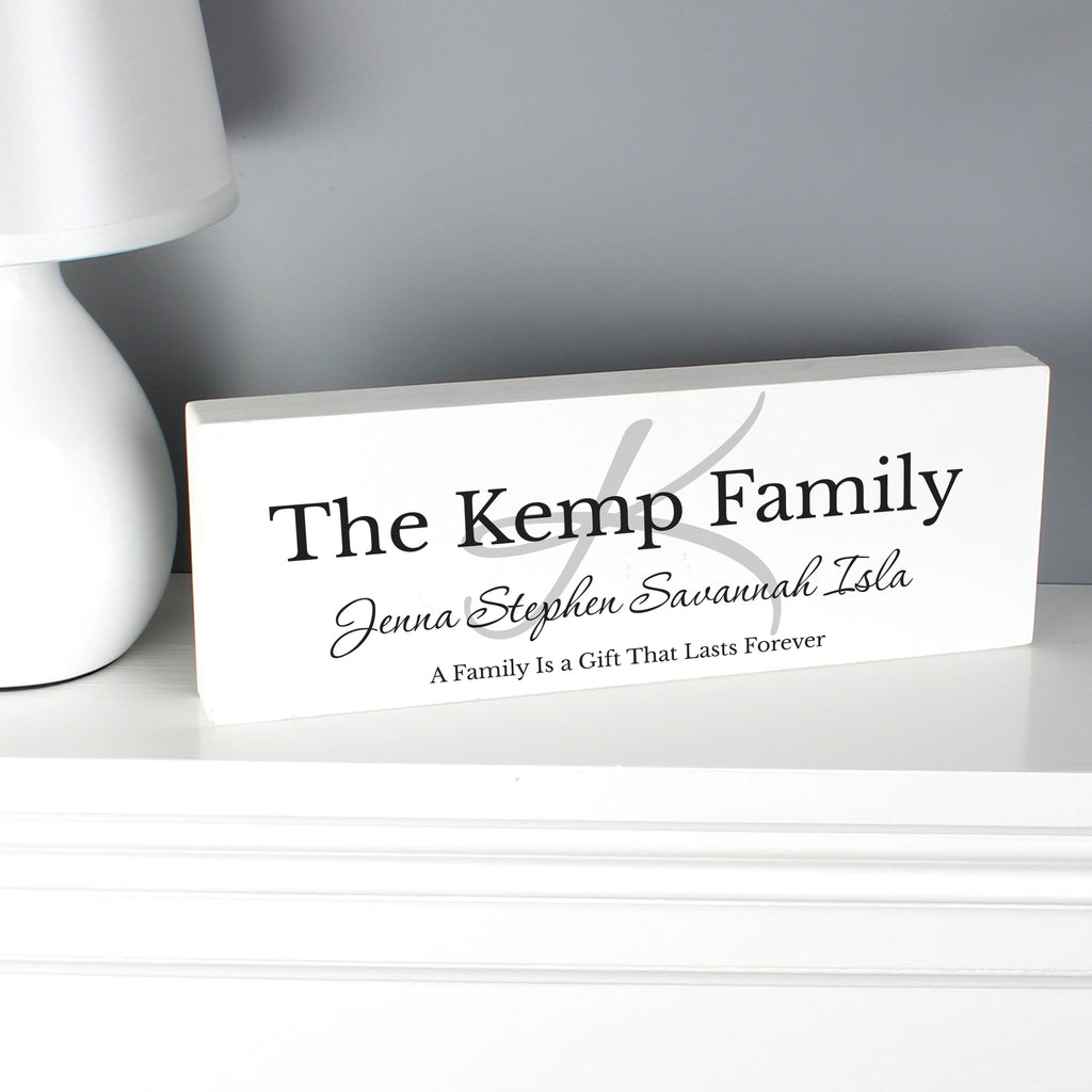 Personalised Family Wooden Mantel Decoration | Hanging Decorations & Signs | Christmas Gift