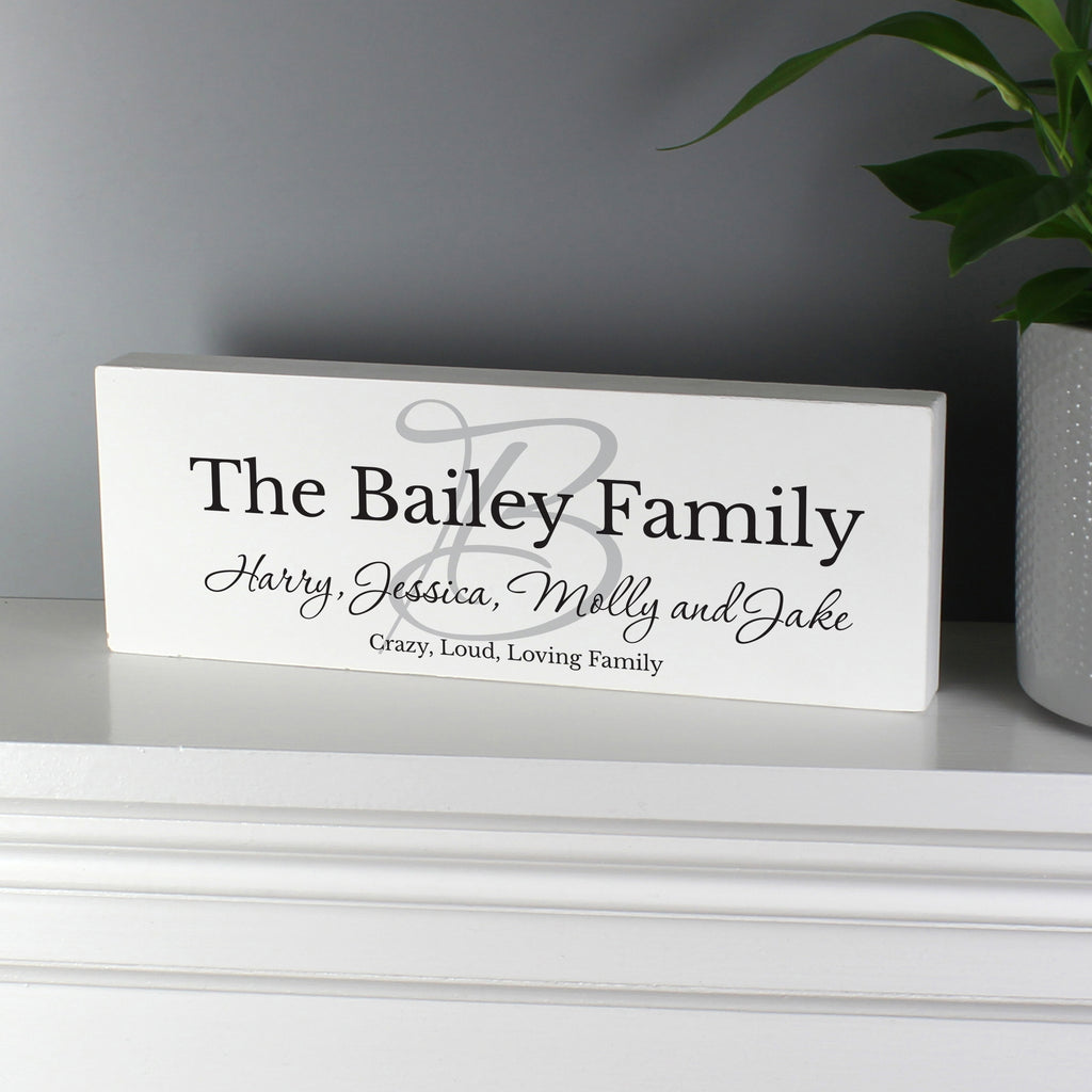 Personalised Family Wooden Mantel Decoration | Hanging Decorations & Signs | Christmas Gift