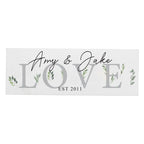 Personalised Botanical Wooden Mantel Decoration | Gift for Her