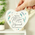 Personalised You're Like A Mum To Me Wooden Heart Decoration | Gift for Her