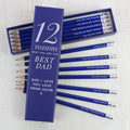 Personalised 12 Reasons Box and 12 Blue HB Pencils | Valentine's Day Gift
