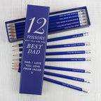 Personalised 12 Reasons Box and 12 Blue HB Pencils | Valentine's Day Gift