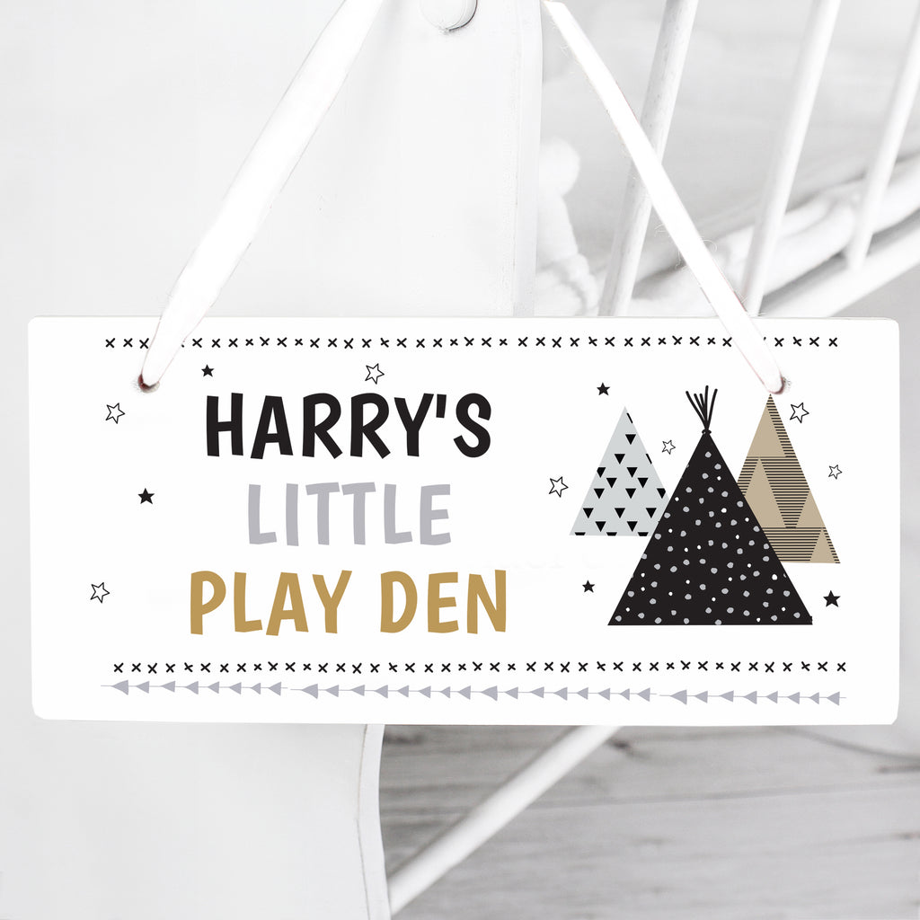 Personalised Wigwam Wooden Sign | Christmas Gift