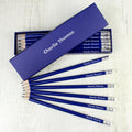 Personalised Name Only Box and 12 Blue HB Pencils | Stationery & Pens | Christmas Gift