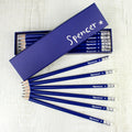 Personalised Star Box and 12 Blue HB Pencils | Stationery & Pens | Christmas Gift