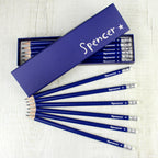 Personalised Star Box and 12 Blue HB Pencils | Stationery & Pens | Christmas Gift