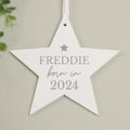 Personalised Born In Wooden Star Decoration | Hanging Decorations & Signs | Inspired Creative Gifts