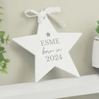 Personalised Born In Wooden Star Decoration | Hanging Decorations & Signs | Inspired Creative Gifts