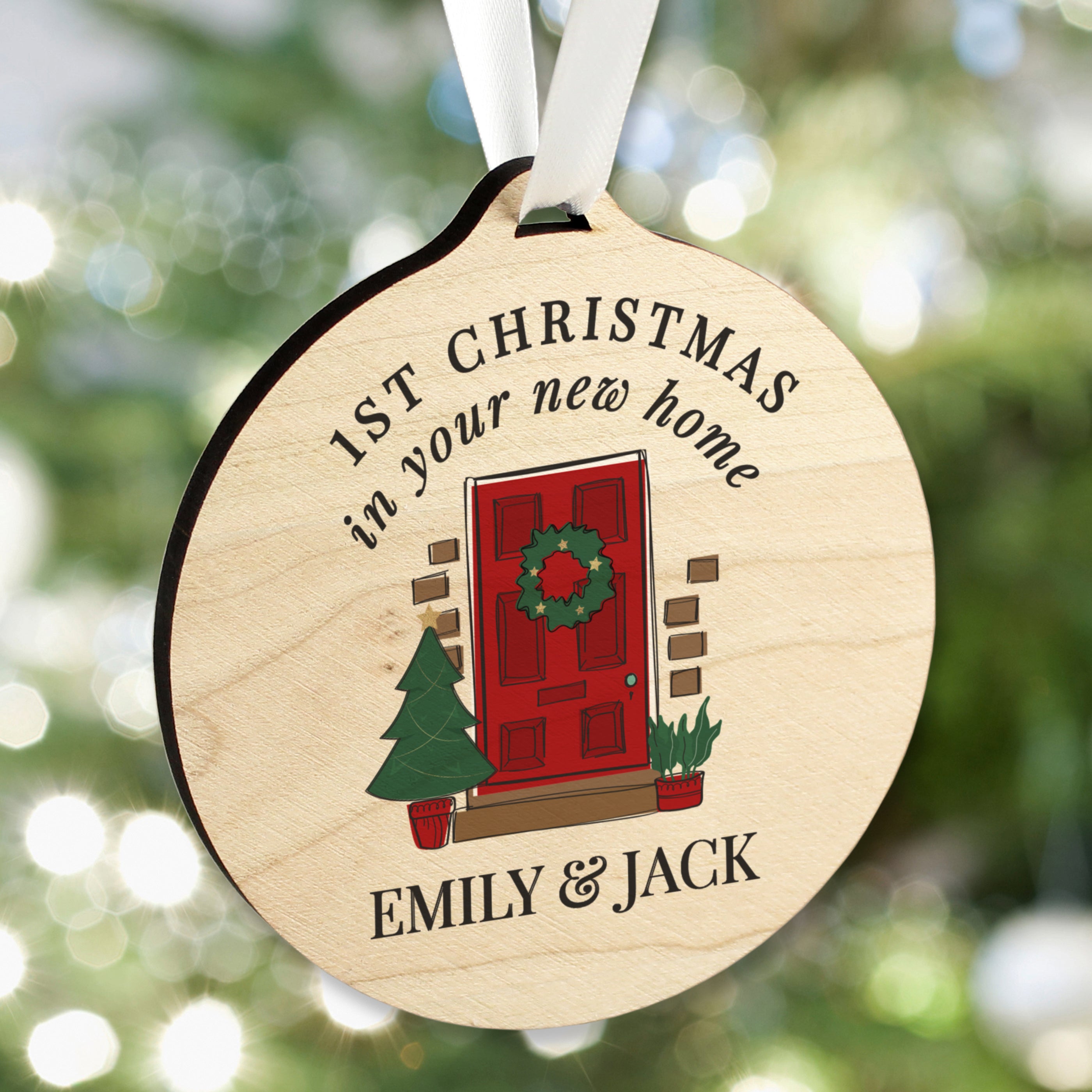 Personalised New Home Round Wooden Decoration |  | Inspired Creative Gifts