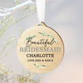 Personalised Leaf Decor Round Wooden Decoration | Hanging Decorations & Signs