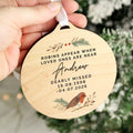 Personalised Robin Memorial Round Wooden Decoration |  | Inspired Creative Gifts