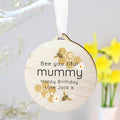 Personalised Bee Round Wooden Decoration | Hanging Decorations & Signs