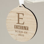 Personalised Initial Round Wooden Decoration | Hanging Decorations & Signs | Inspired Creative Gifts