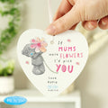 Personalised Me To You If... Were Flowers Wooden Heart Decoration | Gift for Her