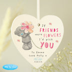 Personalised Me To You If... Were Flowers Wooden Heart Decoration | Gift for Her