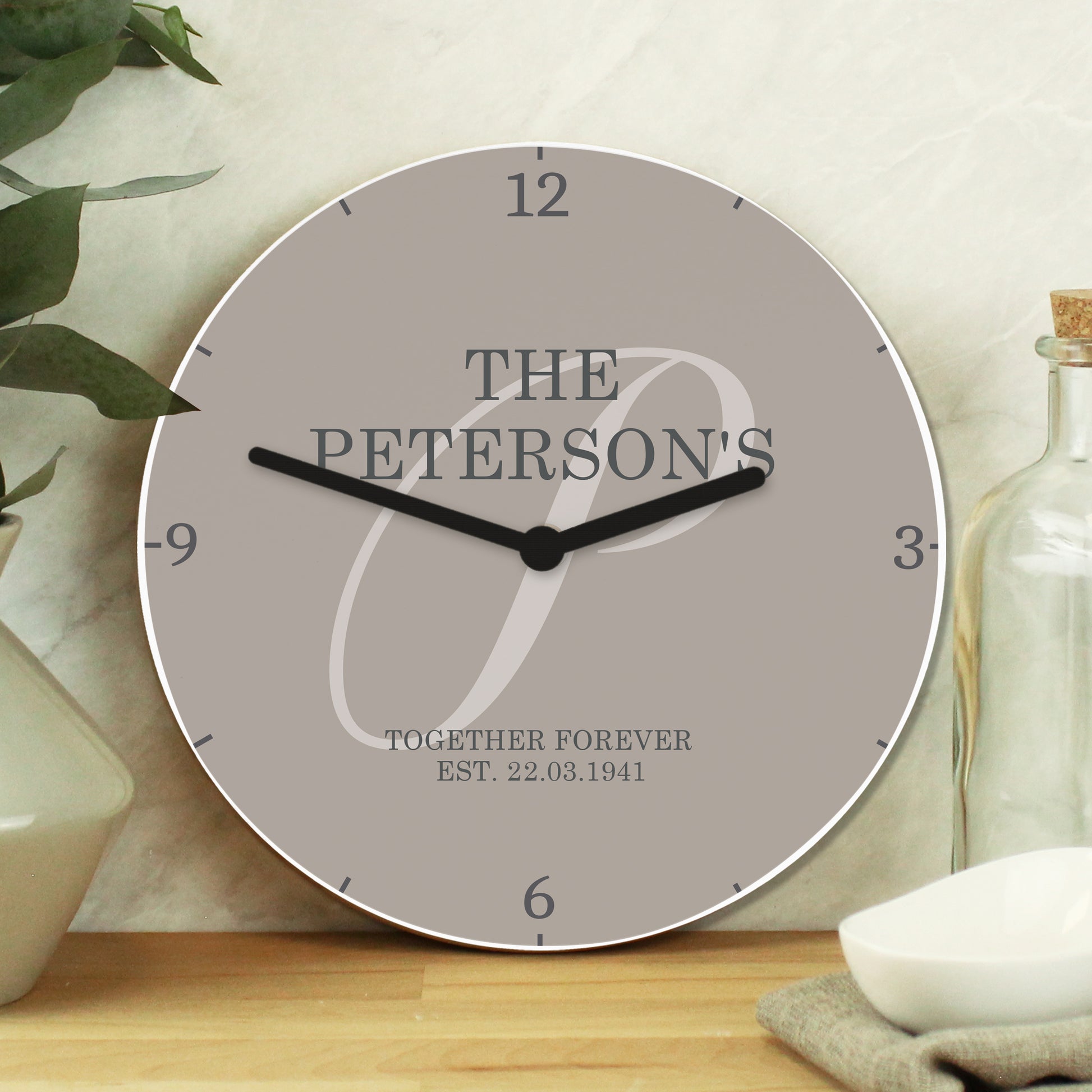 Personalised Family Wooden Clock - Wall Clock - Inspired Creative Gifts
