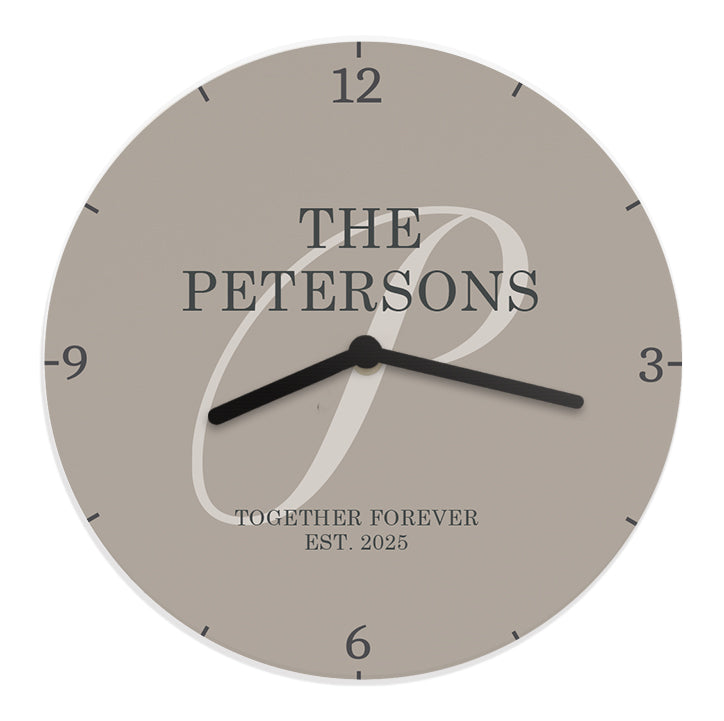 Personalised Family Wooden Clock - Wall Clock - Inspired Creative Gifts
