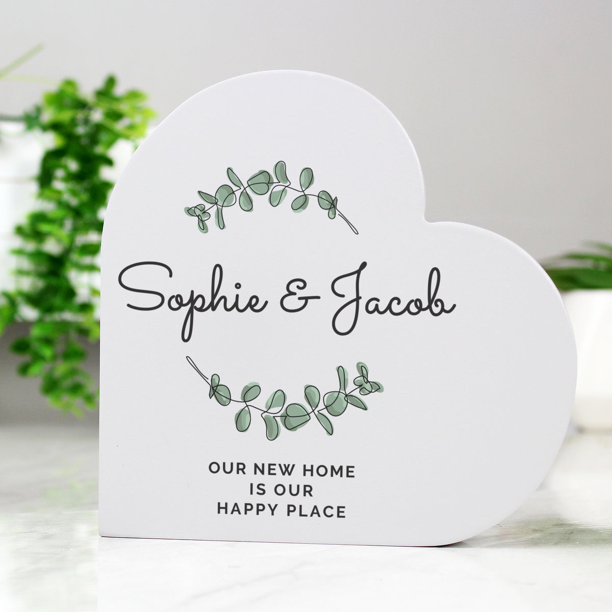 Personalised Botanical Free Standing Heart Ornament | Ornaments | Inspired Creative Gifts