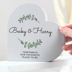 Personalised Botanical Free Standing Heart Ornament | Ornaments | Inspired Creative Gifts