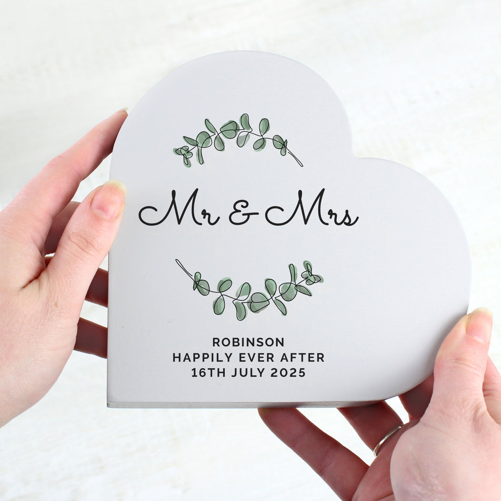 Personalised Botanical Free Standing Heart Ornament | Ornaments | Inspired Creative Gifts