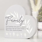 Personalised Leaf Decor Free Standing Heart Ornament | Ornaments | Inspired Creative Gifts