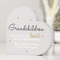 Personalised Grandchildren Free Standing Heart Ornament | Ornaments | Inspired Creative Gifts