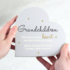 Personalised Grandchildren Free Standing Heart Ornament | Ornaments | Inspired Creative Gifts