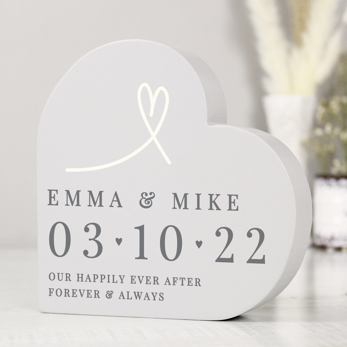 Personalised Free Text Free Standing Heart Ornament | Ornaments | Inspired Creative Gifts