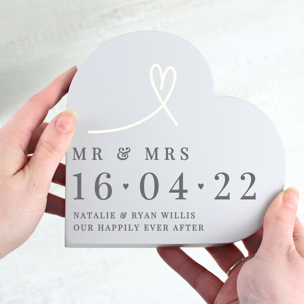 Personalised Free Text Free Standing Heart Ornament | Ornaments | Inspired Creative Gifts