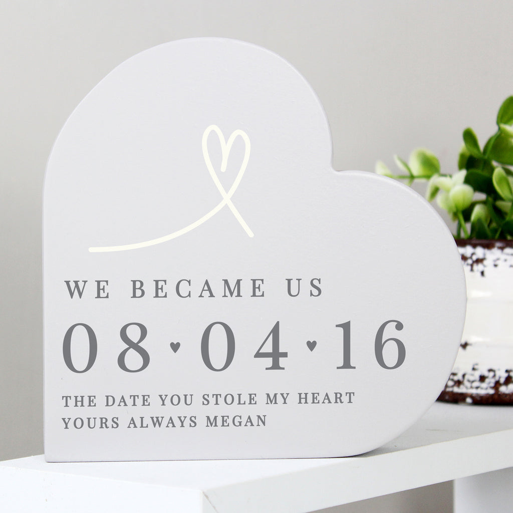 Personalised Free Text Free Standing Heart Ornament | Ornaments | Inspired Creative Gifts