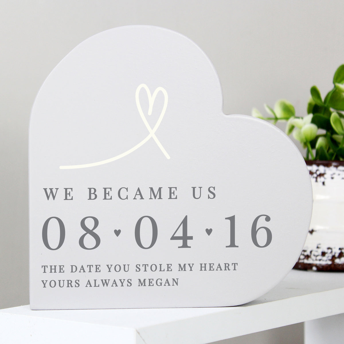 Personalised Free Text Free Standing Heart Ornament | Ornaments | Inspired Creative Gifts