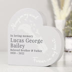 Personalised Feather Free Standing Heart Ornament | Ornaments