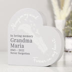 Personalised Feather Free Standing Heart Ornament | Ornaments